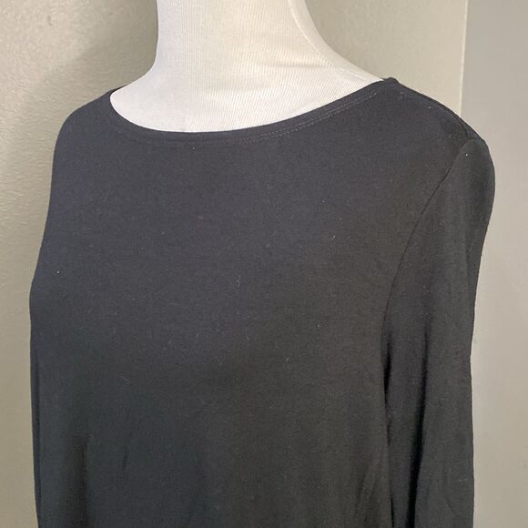 Eileen Fisher Black Fine Jersey Long Top Tunic - Picture 3 of 10